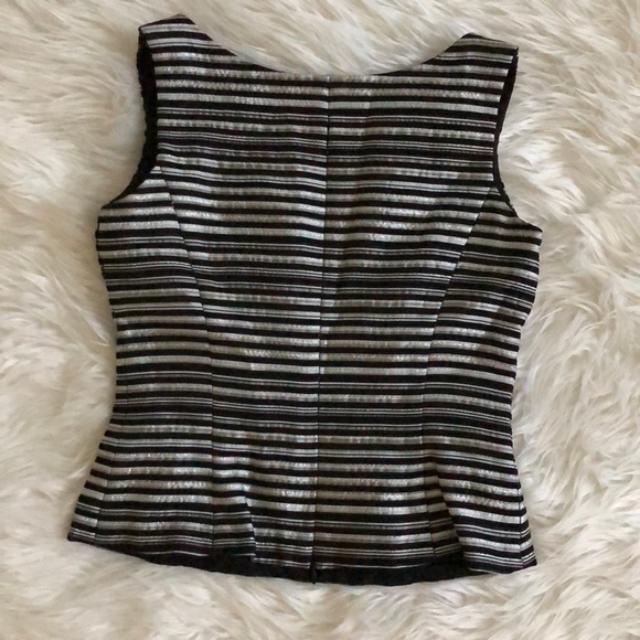 Black/gray striped blouse - Picture 3 of 3